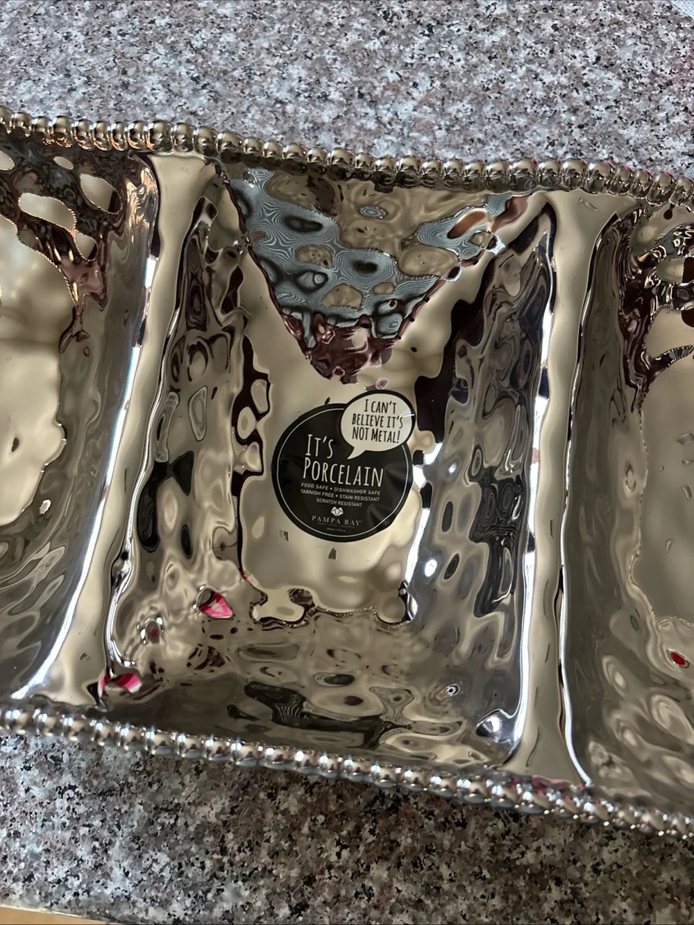 The Pampa Bay Verona 3-Section Serving Piece (Model: CER2426) No Box